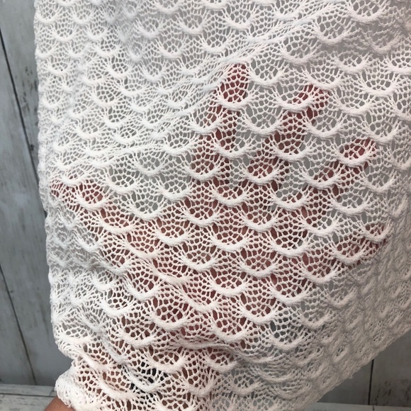 Adrianna Papell Crocheted Lace White Sleeveless Sheath Dress - Picture 2 of 12